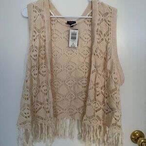 NWT Torrid Festi Crochet Vest